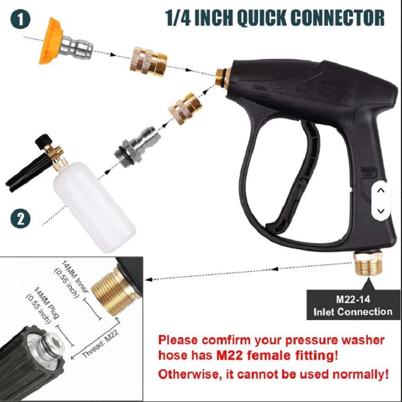 غسالة السيارات، مسدس غسيل بالض - مراجعة Pressure Washer Foam Gun وسعره